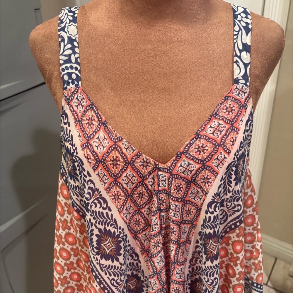 Magic Asymmetrical Patchwork Dress - Orange And P… - image 3